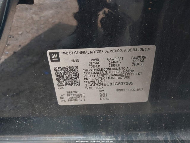 Chevrolet Silverado 1500 1lt 2018 3GCPCREC8JG507285 Image 9