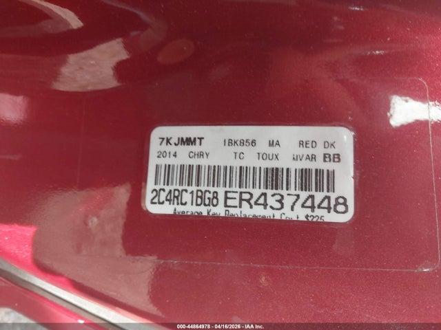 2014 Chrysler Town & Country Touring მანქანა იყიდება აუქციონზე, vin: 2C4RC1BG8ER437448, აუქციონის ნომერი: 44864978
