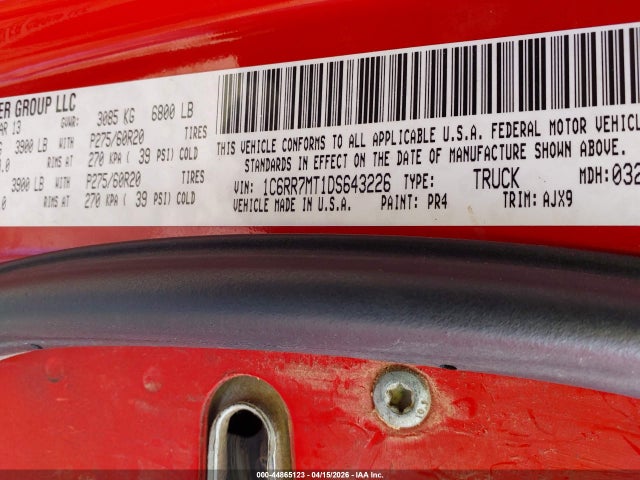 2013 RAM 1500 1C6RR7MT1DS643226 Photo 8