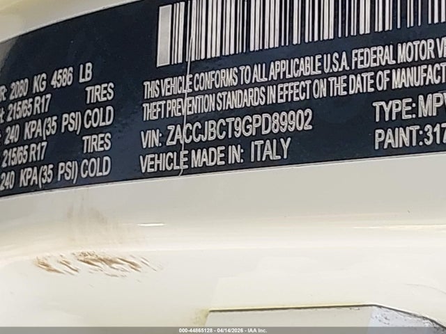 2016 JEEP RENEGADE ZACCJBCT9GPD89902 Photo 8