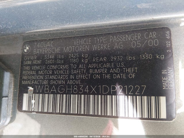 2001 BMW 740IL WBAGH834X1DP21227 Photo 8