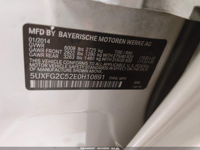 2014 BMW X6 5UXFG2C52E0H10891 Photo 8