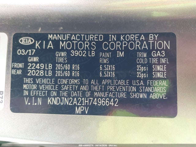 KNDJN2A21H7496642 KIA Soul