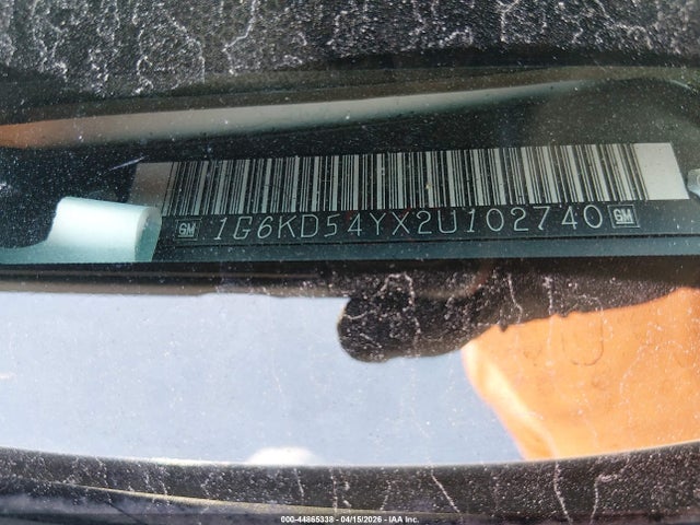 44865338 :رقم المزاد ، 1G6KD54YX2U102740 vin ، 2002 Cadillac Deville Standard مزاد بيع
