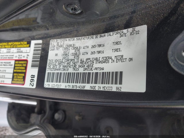 3TMDZ5BN4NM130610 Toyota Tacoma Trd Off Road