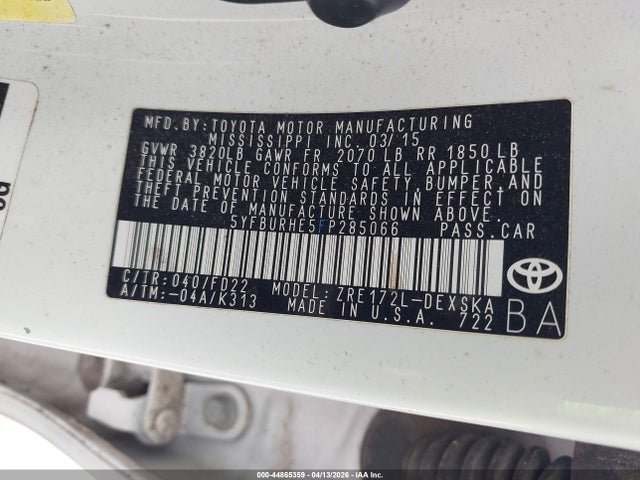 Toyota Corolla S 2015 5YFBURHE5FP285066 Image 9