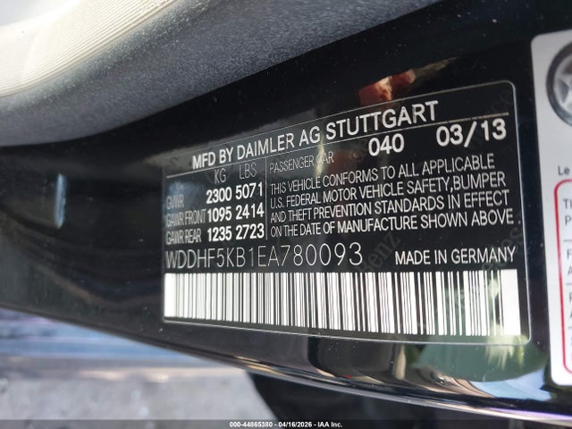 Продаж на аукціоні авто 2014 Mercedes-benz E 350, vin: WDDHF5KB1EA780093, номер лоту: 44865380