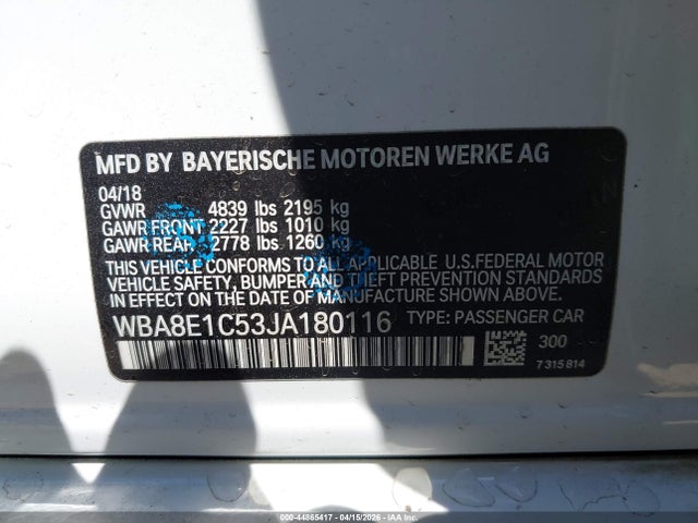 BMW 330e Iperformance 2018 WBA8E1C53JA180116 Image 9