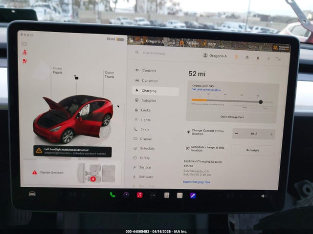44865483 :رقم المزاد ، 7SAYGDEE8PF875030 vin ، 2023 Tesla Model Y Awd/long Range Dual Motor All-wheel Drive مزاد بيع