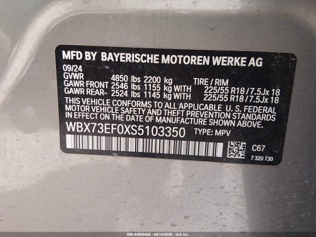 2025 BMW X1 WBX73EF0XS5103350 Photo 8
