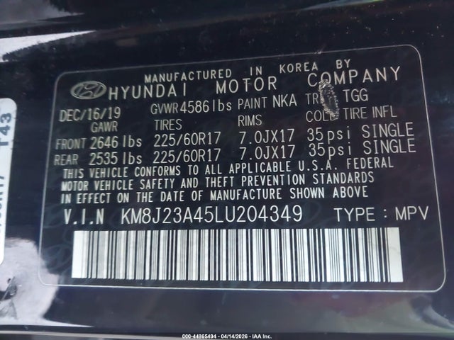 Hyundai TUCSON SE 2020 KM8J23A45LU204349 Image 9