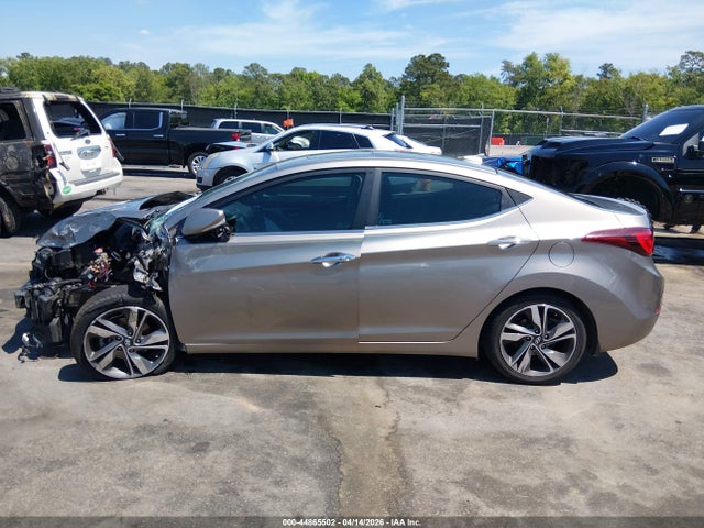 2015 Hyundai Elantra Limited მანქანა იყიდება აუქციონზე, vin: 5NPDH4AE9FH576385, აუქციონის ნომერი: 44865502