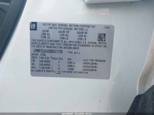 LRBFZLE43SD027720 Buick Envision Sport Touring Awd