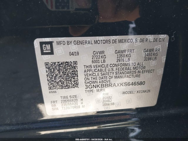 Chevrolet Blazer 2019 3GNKBBRAXKS646580 Image 9