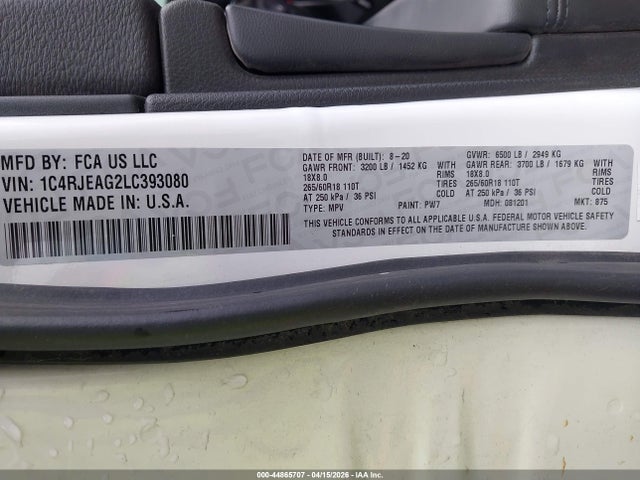 Jeep Grand Cherokee Laredo E 4x2 2020 1C4RJEAG2LC393080 Image 9