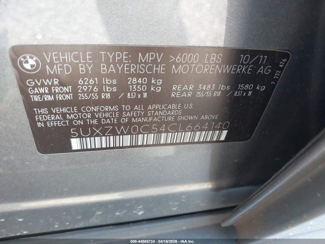 Продаж на аукціоні авто 2012 Bmw X5 Xdrive35d, vin: 5UXZW0C54CL664140, номер лоту: 44865724