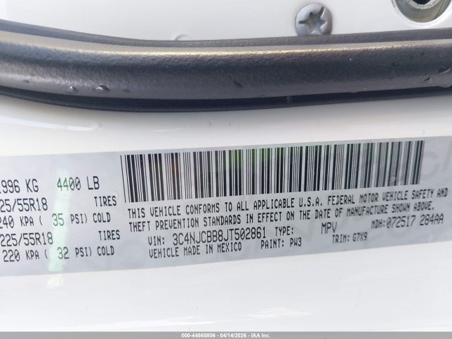 3C4NJCBB8JT502861 Jeep Compass Altitude Fwd