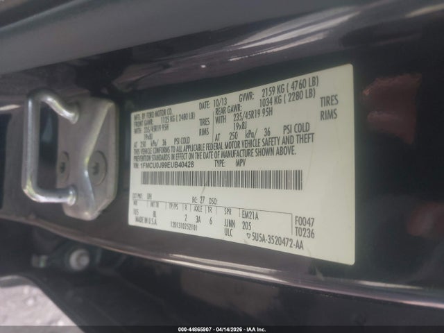 Ford Escape Titanium 2014 1FMCU0J99EUB40428 Image 9