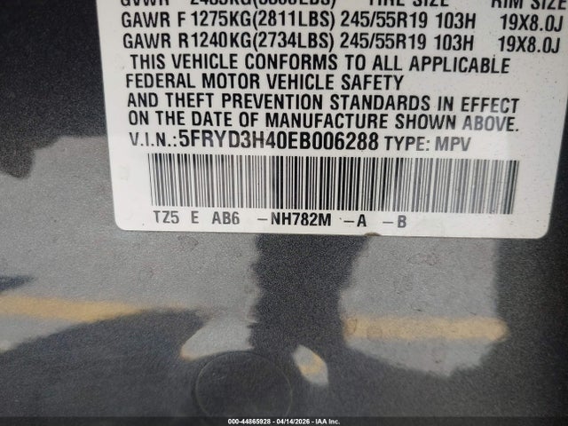 44865928 :رقم المزاد ، 5FRYD3H40EB006288 vin ، 2014 Acura Mdx Technology Package مزاد بيع