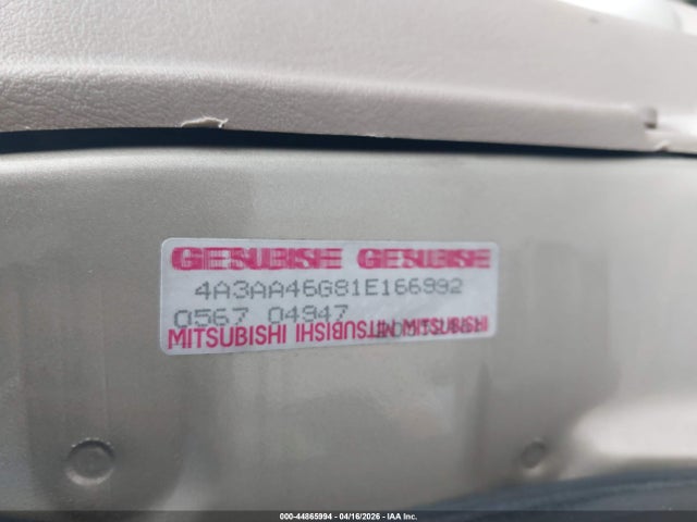 Продаж на аукціоні авто 2001 Mitsubishi Galant Es, vin: 4A3AA46G81E166992, номер лоту: 44865994