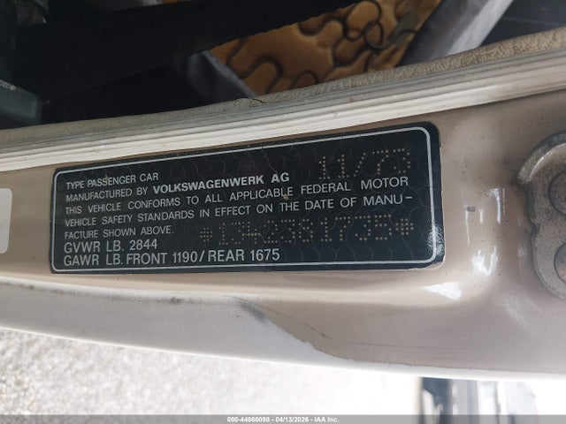 44866098 :رقم المزاد ، 1342381735 vin ، 1974 Volkswagen Beetle مزاد بيع