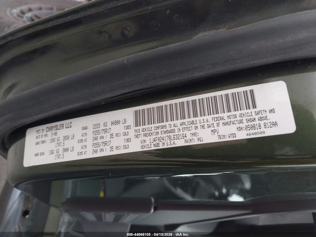 Продажа на аукционе авто 2008 Jeep Wrangler X, vin: 1J4FA24178L632164, номер лота: 44866105