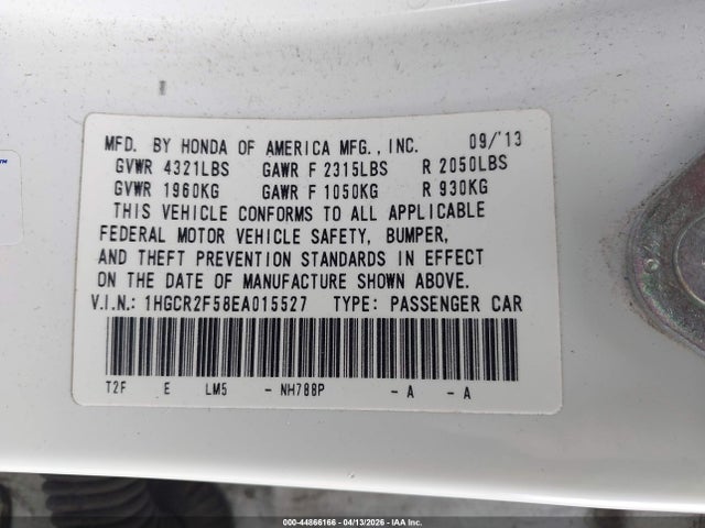 Honda Accord Sport 2014 1HGCR2F58EA015527 Image 9