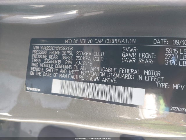 2011 VOLVO XC90 YV4952CYXB1583158 Photo 8