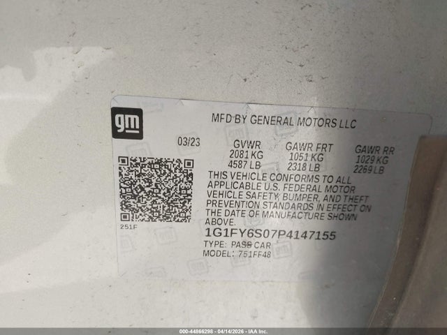 1G1FY6S07P4147155 Chevrolet Bolt Euv Fwd Lt