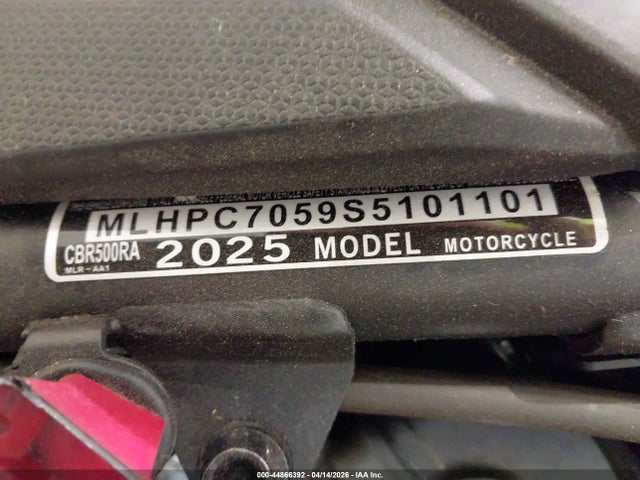 MLHPC7059S5101101 Honda Cbr500 Ra