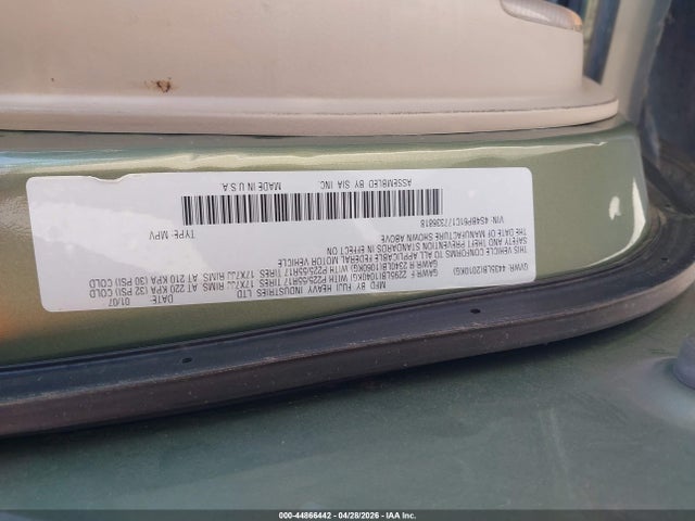 2007 Subaru Outback 2.5i მანქანა იყიდება აუქციონზე, vin: 4S4BP61C177336818, აუქციონის ნომერი: 44866442