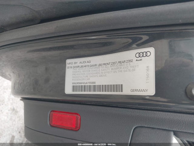 Aukcja sprzedaży 2018 Audi A4 2.0t Tech Ultra Premium/2.0t Ultra Premium, vin: WAUKMAF43JA155888, numer aukcji: 44866446