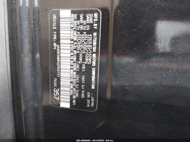 Продаж на аукціоні авто 2016 Mitsubishi Outlander Sport 2.4 Es/2.4 Se, vin: JA4AR3AW5GZ054151, номер лоту: 44866462