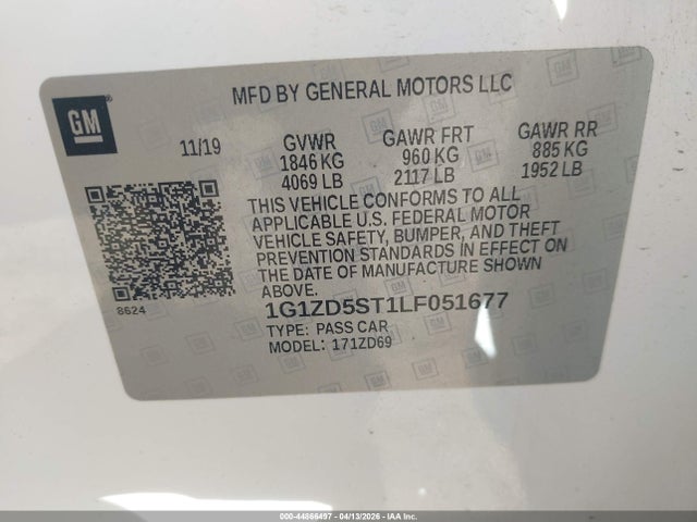 2020 CHEVROLET MALIBU 1G1ZD5ST1LF051677 Photo 8