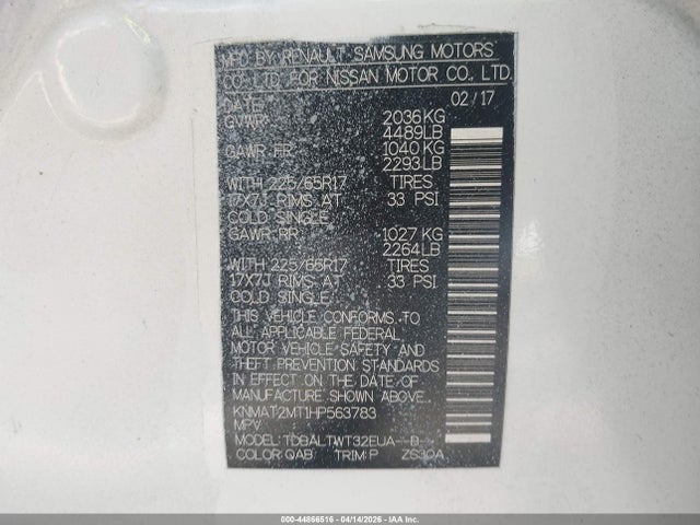 Nissan ROGUE SV 2017 KNMAT2MT1HP563783 Image 9