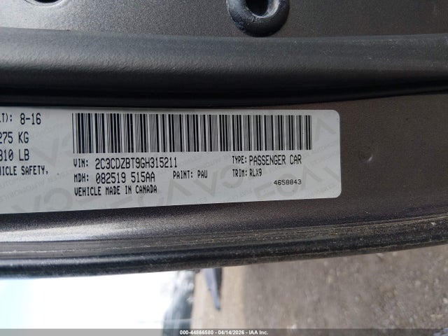 Продажа на аукционе авто 2016 Dodge Challenger R/t Plus, vin: 2C3CDZBT9GH315211, номер лота: 44866580
