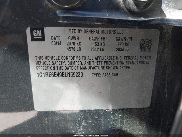 2014 CHEVROLET VOLT 1G1RE6E49EU159230 Photo 8
