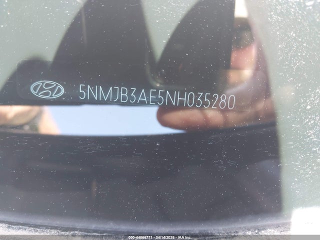 Продажа на аукционе авто 2022 Hyundai Tucson Sel, vin: 5NMJB3AE5NH035280, номер лота: 44866771