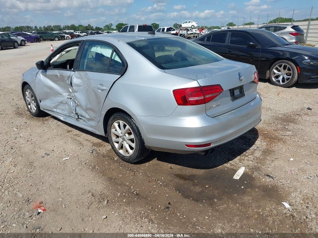 2015 Volkswagen Jetta 1.8t Se მანქანა იყიდება აუქციონზე, vin: 3VWD17AJ8FM282941, აუქციონის ნომერი: 44866990
