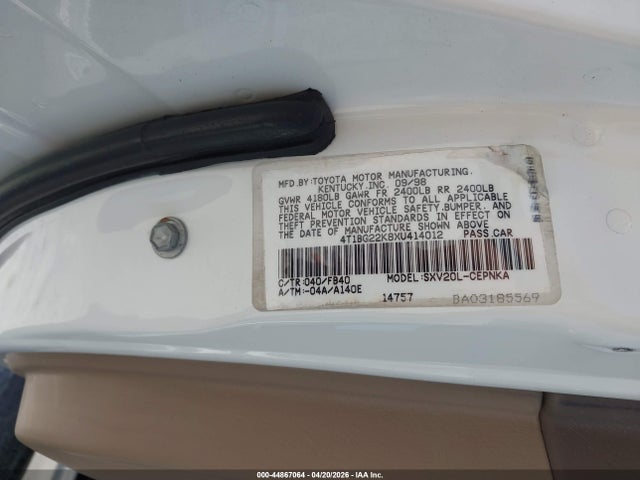 Продаж на аукціоні авто 1999 Toyota Camry Le, vin: 4T1BG22K8XU414012, номер лоту: 44867064