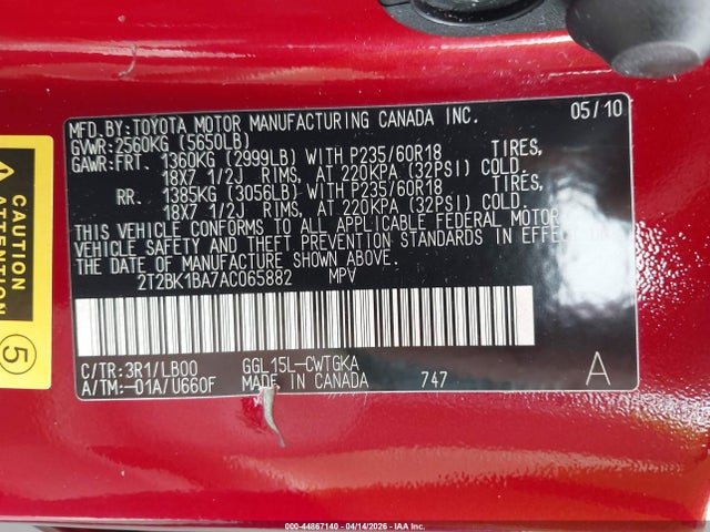 2010 LEXUS RX 350 2T2BK1BA7AC065882 Photo 8