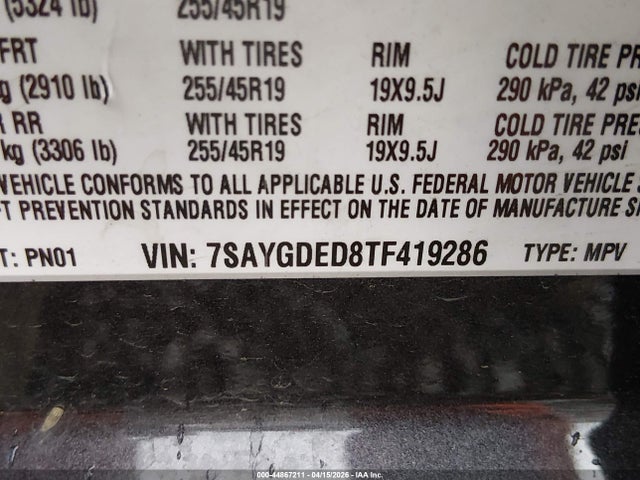 Продаж на аукціоні авто 2026 Tesla Model Y Premium Rear-wheel Drive/standard Rear-wheel Drive, vin: 7SAYGDED8TF419286, номер лоту: 44867211