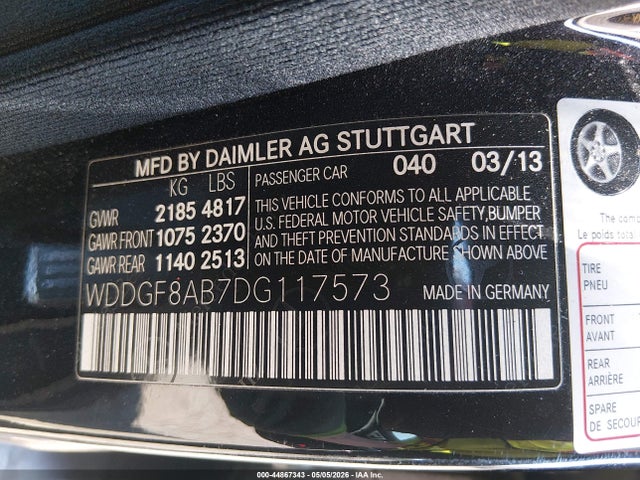 Продаж на аукціоні авто 2013 Mercedes-benz C 300 Sport 4matic, vin: WDDGF8AB7DG117573, номер лоту: 44867343