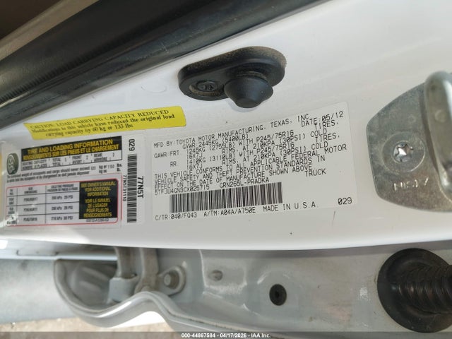 Aukcja sprzedaży 2012 Toyota Tacoma Prerunner V6, vin: 5TFJU4GN3CX025715, numer aukcji: 44867584