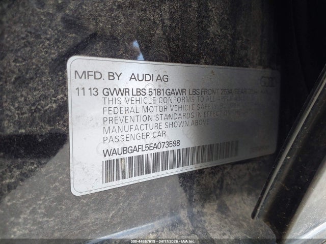 2014 AUDI S4 WAUBGAFL5EA073598 Photo 8