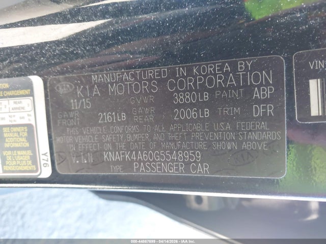KIA FORTE LX 2016 KNAFK4A60G5548959 Image 12
