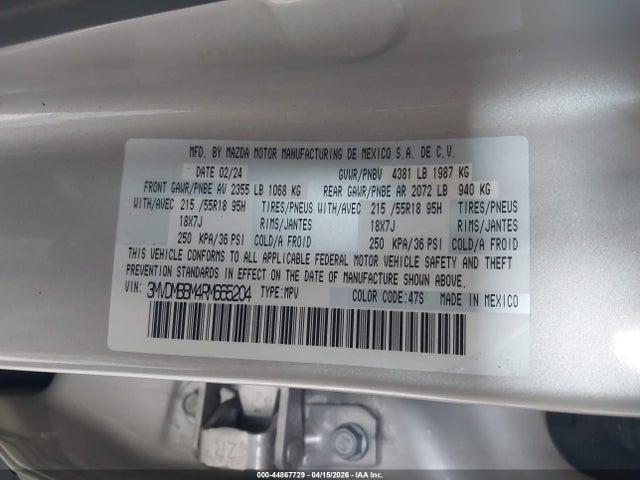 Aukcja sprzedaży 2024 Mazda Cx-30 2.5 S Select Sport, vin: 3MVDMBBM4RM665204, numer aukcji: 44867729