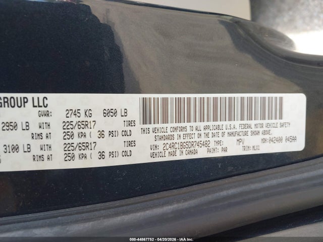 Aukcja sprzedaży 2013 Chrysler Town & Country Touring, vin: 2C4RC1BG5DR745482, numer aukcji: 44867752