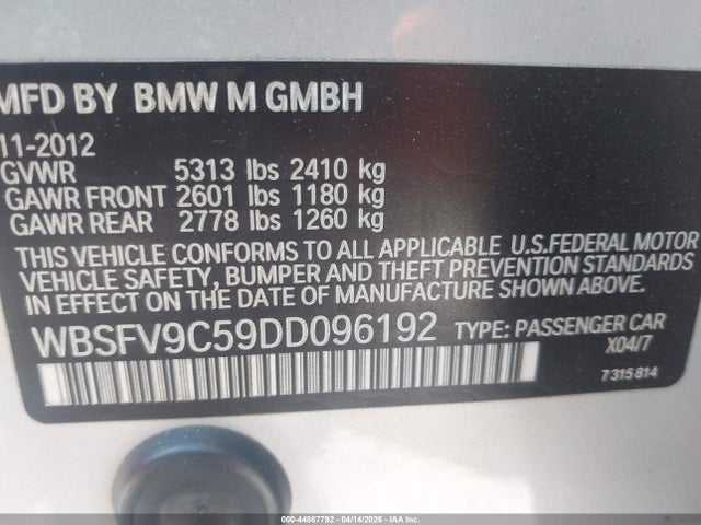 2013 BMW M5 WBSFV9C59DD096192 Photo 8