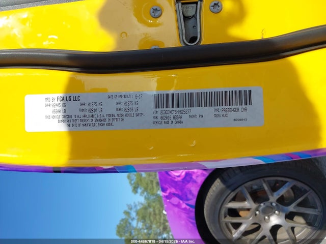 44867818 :رقم المزاد ، 2C3CDXCT5HH625277 vin ، 2017 Dodge Charger Daytona 340 Rwd مزاد بيع